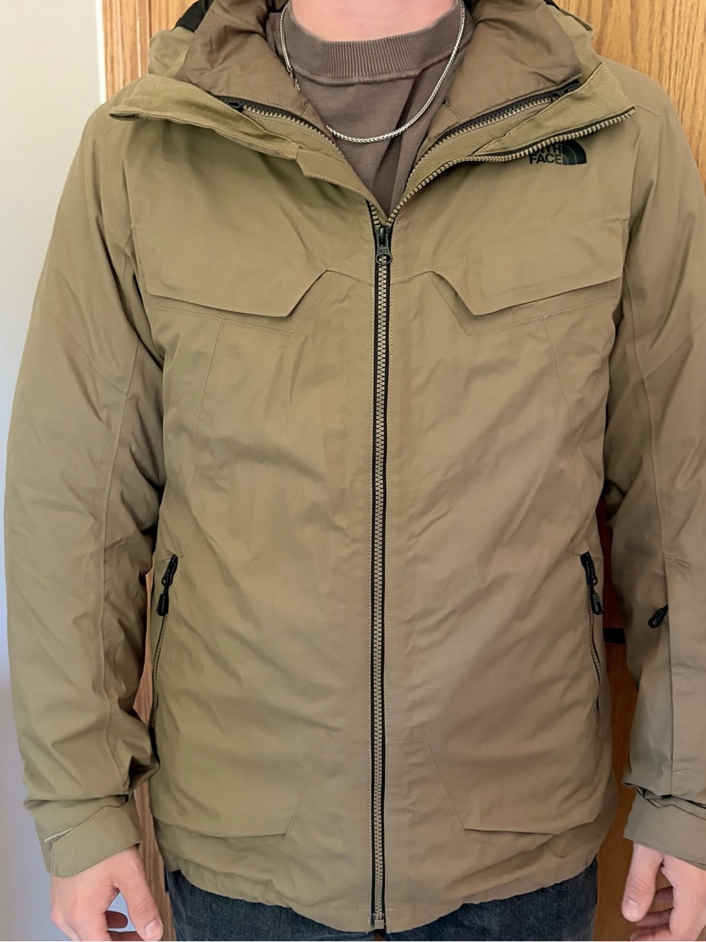 The North Face Men’s Tan/Green Initiator Jacket - Large